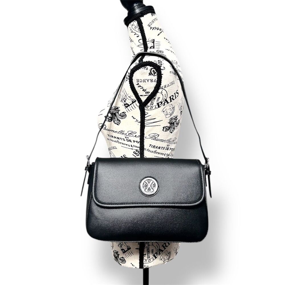 CXL by Christian Lacroix Karen Black Caviar Shoulder Bag Vegan Leather‎ Classic